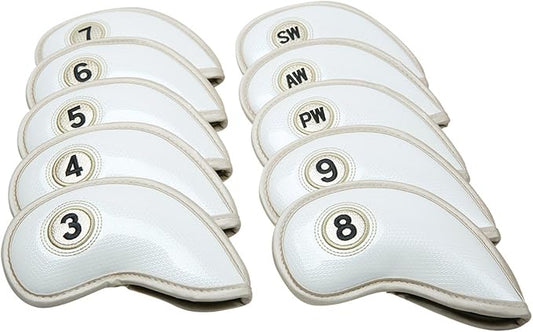 HISTAR 10pcs Crystal Pu Leather Golf Iron Head Covers Set Iron Club Headcover - Image 2