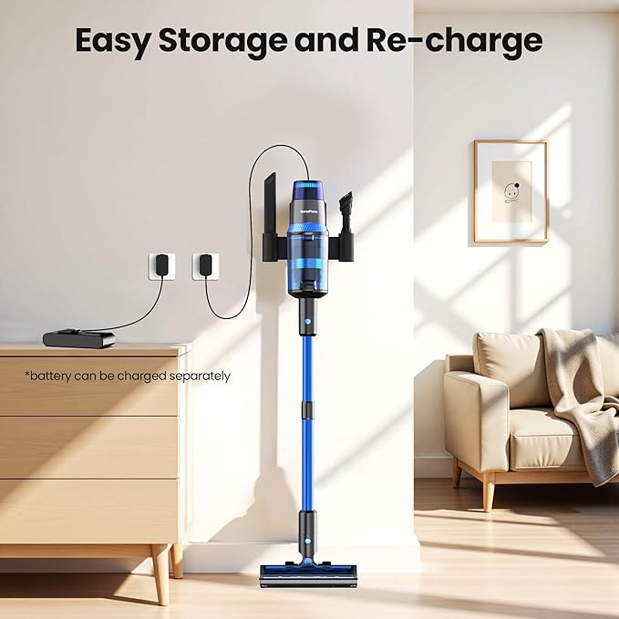 V25 Cordless Vacuum Cleaner, 680W 60Kpa Powerful Stick Vacuum - Image 8