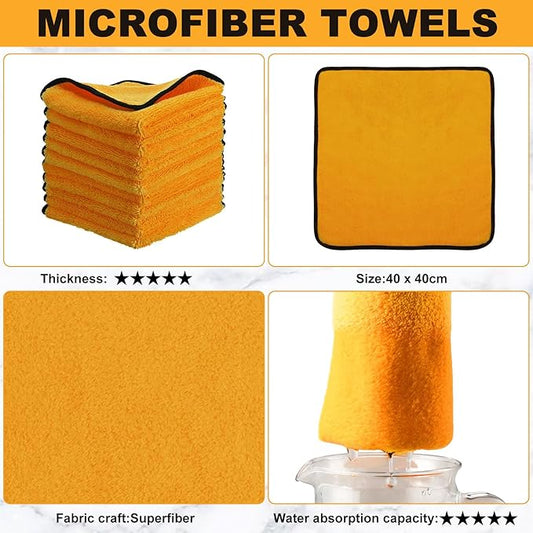Tallew 80 Pcs Microfiber Towels 16 Inch x 16 Inch Microfiber Cloth Car Drying - Image 2