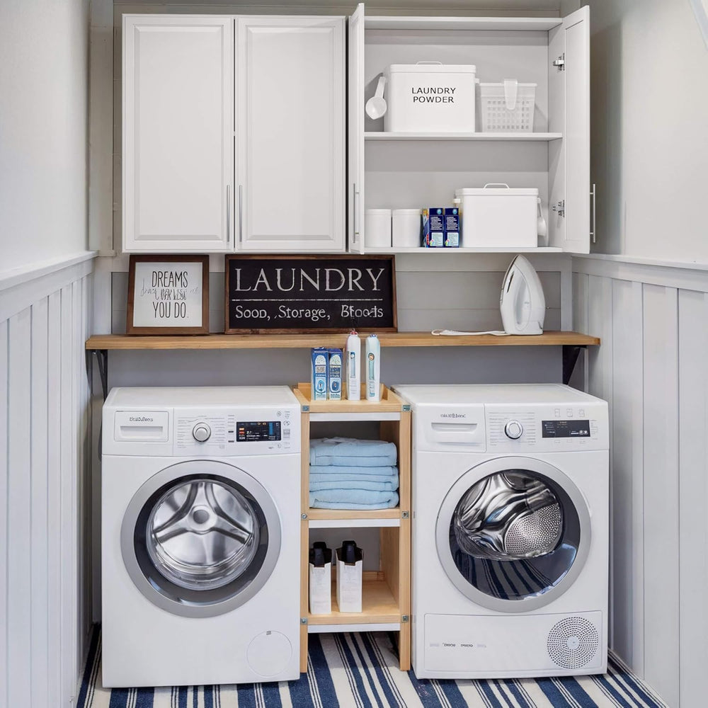 NEWOWNDS Laundry Room Cabinet 30’’x12’’x32’’, Kitchen Cabinet Wall Cabinets w...