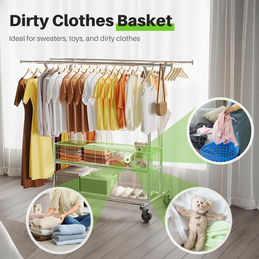HOKEEPER Clothing Rack Heavy Duty Clothes Rack for Hanging Clothes Adjustable...
