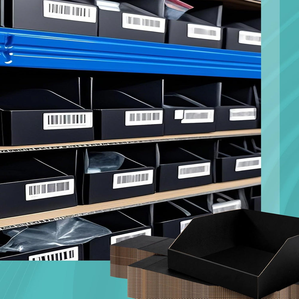 Fuyoooo 30 Pack 12 x 10 x 4. 5 Inches Cardboard Storage Bins Open Top Bin Box...