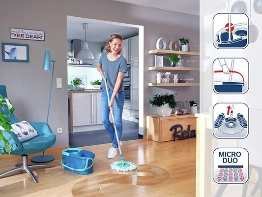 Leifheit Clean Twist Disc Mop Ergo Mop and Bucket, Floor Mop - Image 2