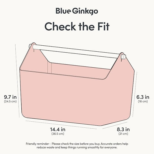 BLUE GINKGO Large Storage Basket – Plastic Caddy - Image 2