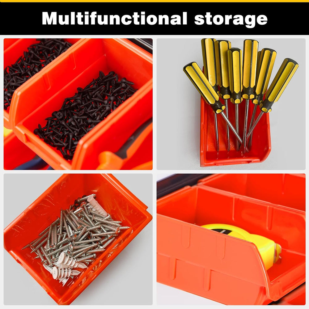 Ultrawall Wall Mounted Storage Bins, Plastic Hanging Storage Organizer Bins