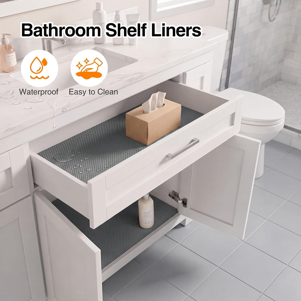 FLPMIX Kitchen Cabinet Shelf Liner: 19"W x 300"L Waterproof Under S...