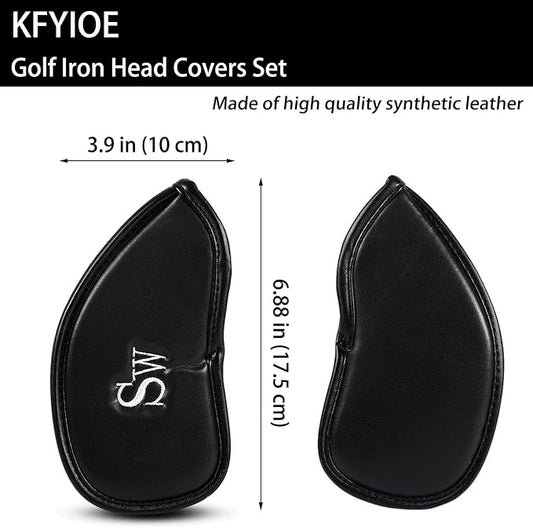Golf Iron Head Covers Synthetic Leather Waterproof Club Head Covers - Image 2