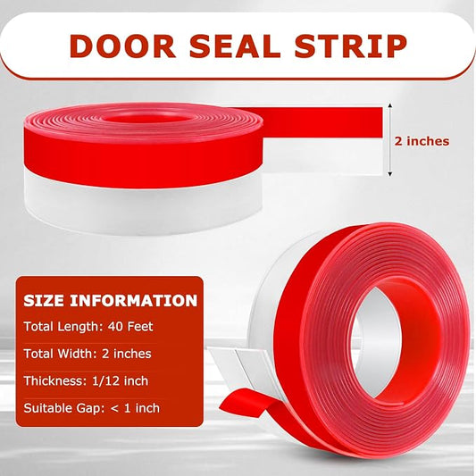 Weather Stripping Self Adhesive Door Draft Stopper Flexible Shower Door Bottom - Image 2
