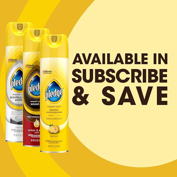Pledge Enhancing Polish, Furniture & Wood Spray, Lemon Scent - Image 11