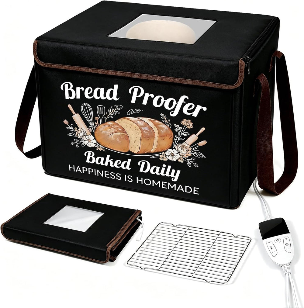 Folding Bread Proofing Box, 3-Sided Heating Dough Proofer for Home Baking