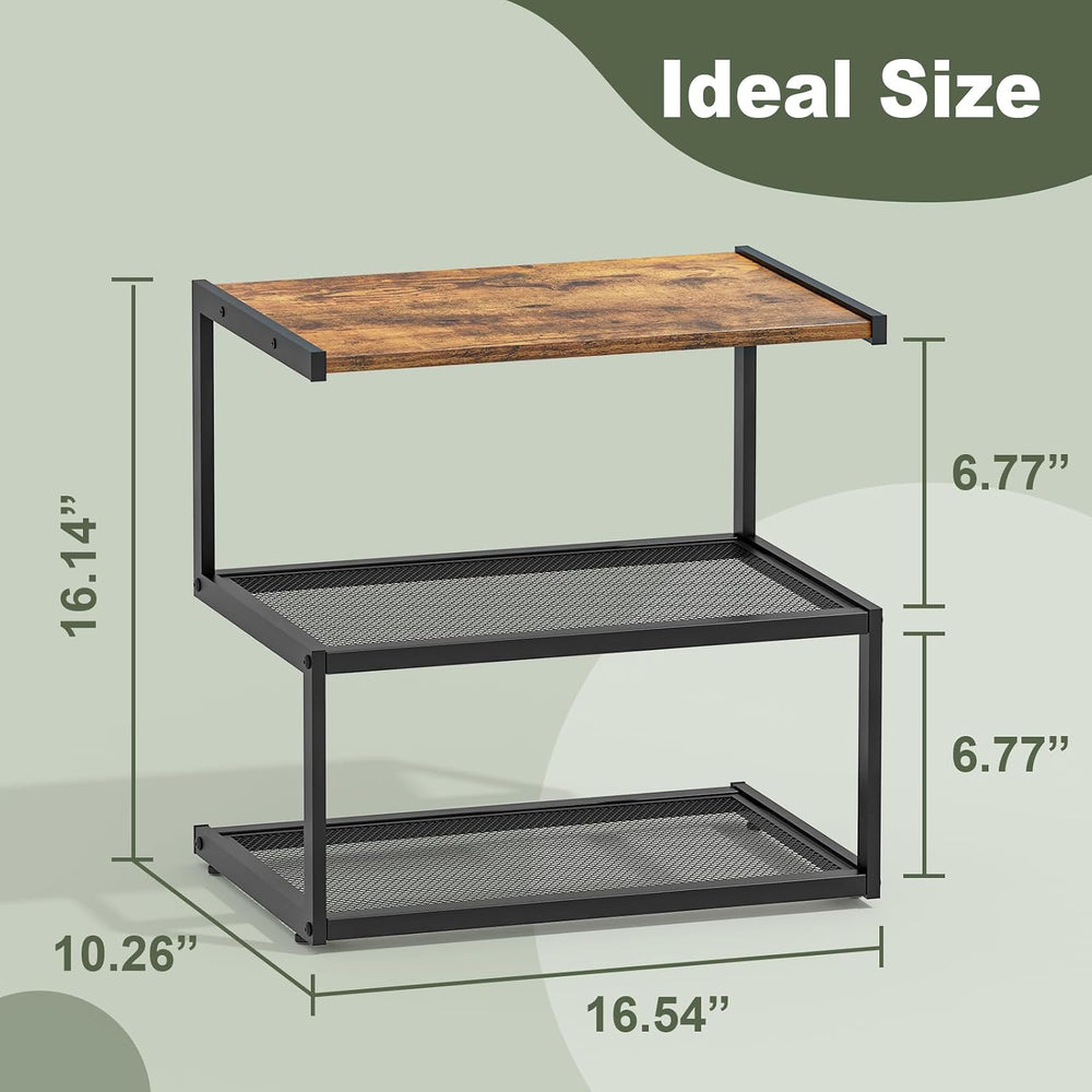 Small Shoe Rack for Entryway, 5-Shaped 3-Tier Shoe Storage Shelf
