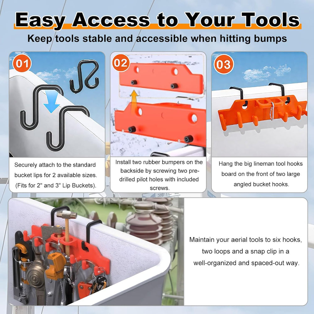 CNQLIS Lineman Tool Board Bucket Truck Tool Organizer