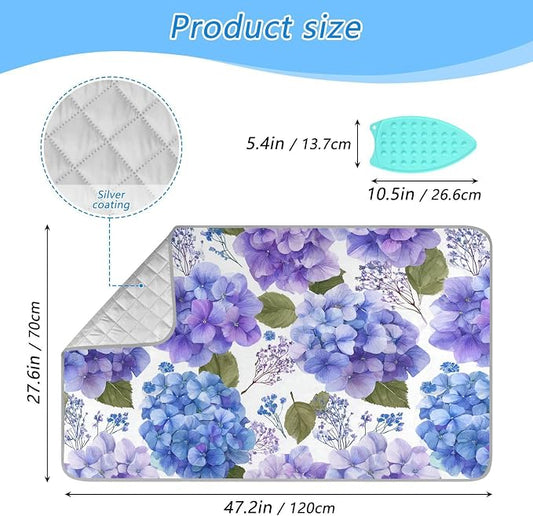 Purple Hydrangea Herb Ironing Mat - Image 2