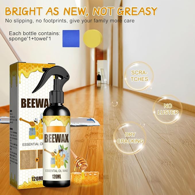 Natural Beeswax Spray Furniture Polish, Wood Cleaner, Wood Floor Polish - Image 7