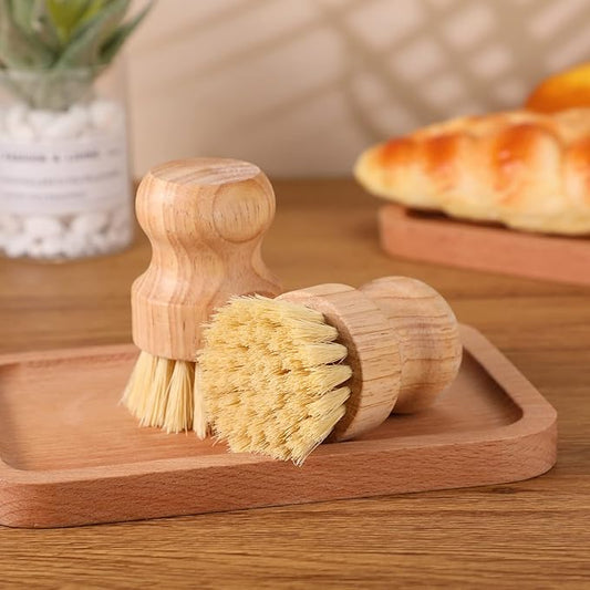 Nuenen 20 Packs Bamboo Dish Scrub Brushes Wooden Scrubbers Set Kitchen - Image 2