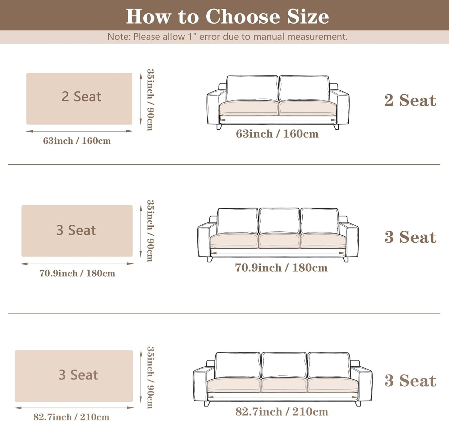 MYSKY HOME 100% Waterproof Couch Cover for Sofa, Couch Covers for Dogs, Non Slip Back Pet Sectional Sofa Covers for 3 Cushion Couch, Sofa Covers Washable, Dog Bed Cover, Dark Grey, 35"x70.9"