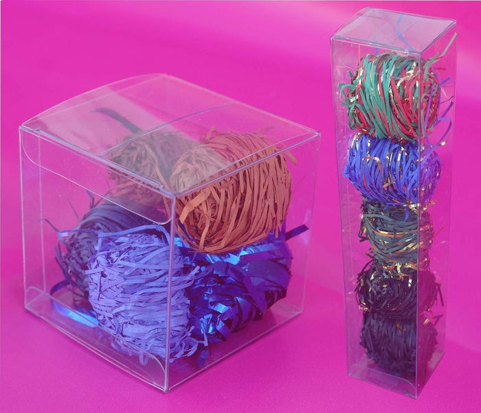 50 PCS 7x5x9" Clear Plastic PVC Boxes, Tuck top and Bottom