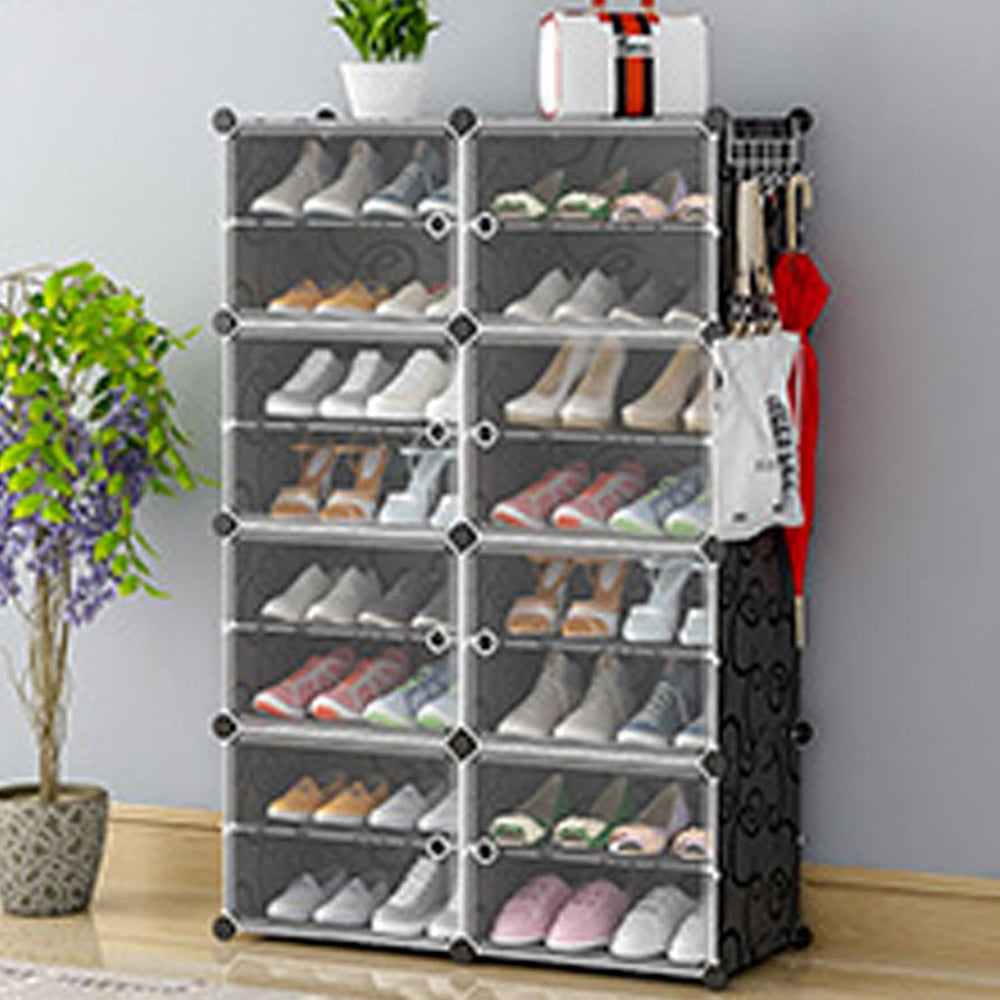Free Standing Shoe Racks DIY Shoe Organizer Stackable Shoe Cabinet for Closet...