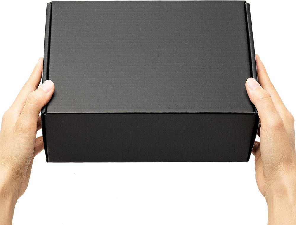 Timirog 9x6x4 Inches Black Shipping Boxes 25 Pack Corrugated Cardboard