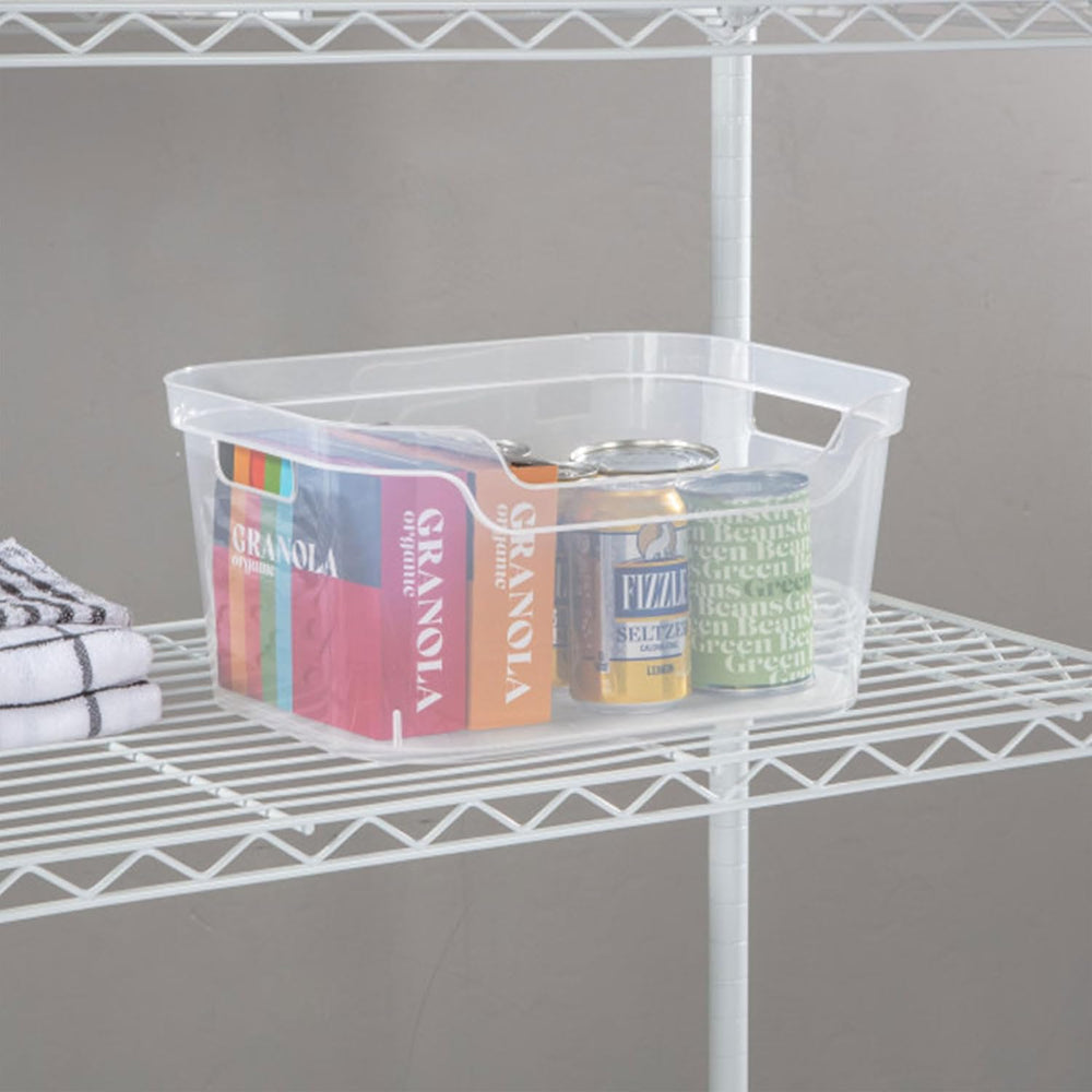 Sterilite Large Open Bin, Clear Plastic Organizing Container, 24-Pack