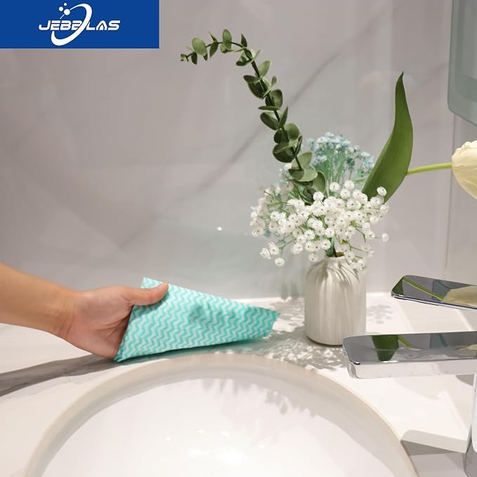 JEBBLAS 100Pack Reusable Cleaning Cloths 11.8‘’x11.8‘’ Handi Wipes Reusable - Image 7
