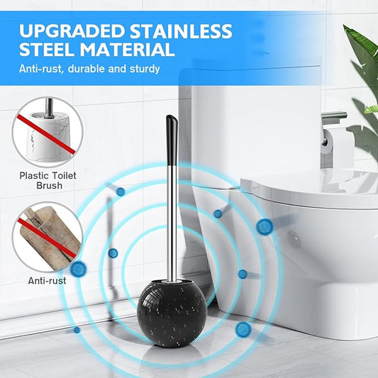Toilet Brush and Holder 2 Pack, 304 Stainless Steel Toilet Brush - Image 2
