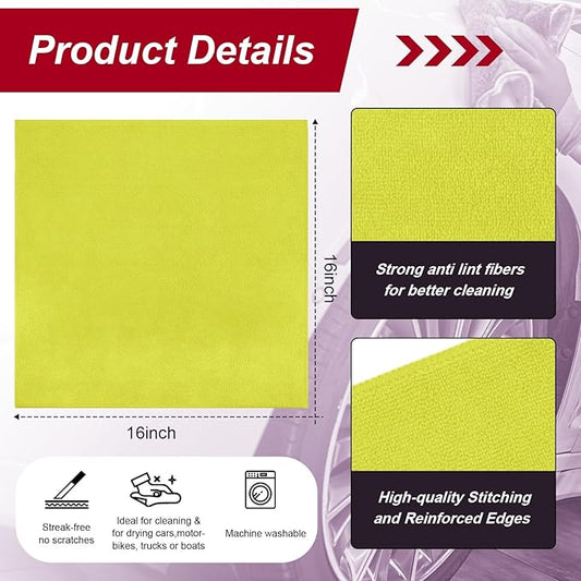 200 Pcs Microfiber Cleaning Cloth 16x16 Inch Microfiber Towels - Image 2