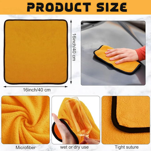 Tallew 12 Pcs Microfiber Towels 16 Inch x 16 Inch Microfiber Cloth Car Drying - Image 2