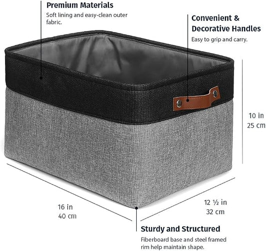 OrganiHaus Extra Large Fabric Storage Bins - Image 2