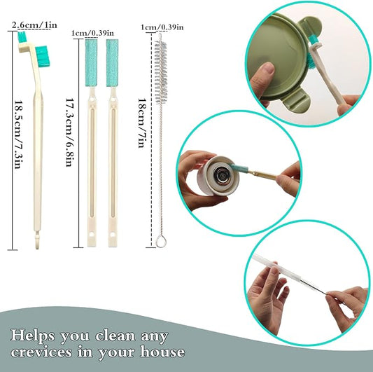 9 Pcs Small Household Cleaning Brushes by ELEMGULY, Deep Detail Crevice Brush - Image 2