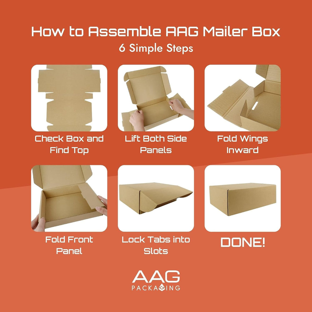 Corrugated Shipping Box Mailers, Kraft Brown, Triple-Layer Board Secure Slot ...