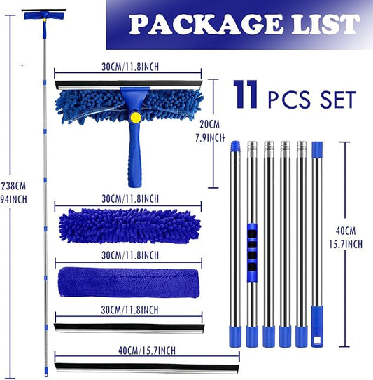 Window Squeegee Cleaner Tool Set, 3-in-1 Window Cleaning Kit - Image 2