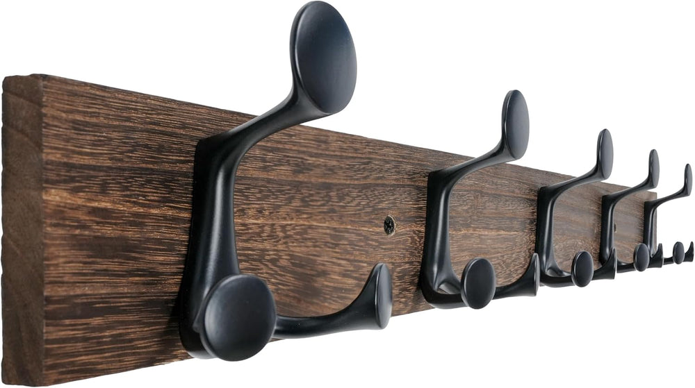 WEBI Coat Rack Wall Mount,30" Solid Wood Coat Hooks Wall Mounted Coat Ha...