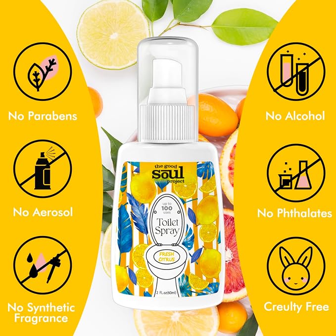 Toilet Spray for Poop, Fresh Citrus, Bathroom Spray Odor Eliminator, 2Fl Oz 2 - Image 6