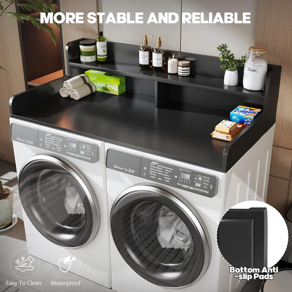 2-Tier Washer and Dryer Countertop with 2.75" H Guard,54" W x 27.5&...
