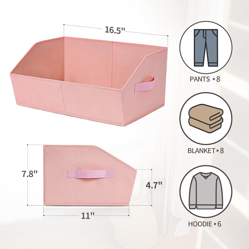 Homsorout Closet Baskets for Shelves Trapezoid - Decorative Storage Baskets w...
