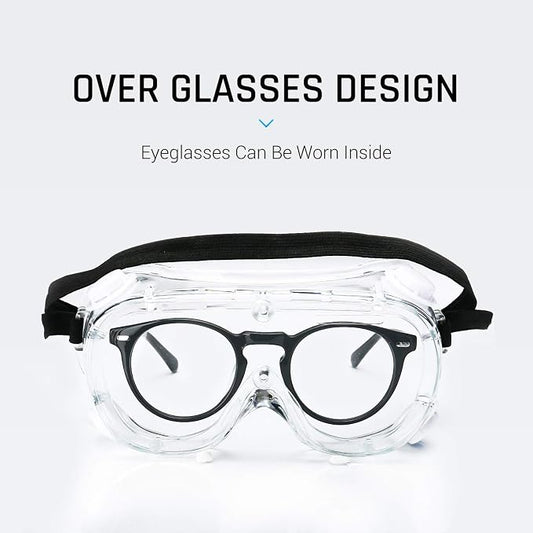 Safety Goggles Medical Goggles Fit Over Eyeglasses Anti-Fog Safety Glasses - Image 2