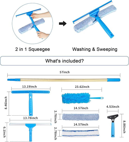 2 in 1 Window Squeegee Cleaning Kit - Image 2