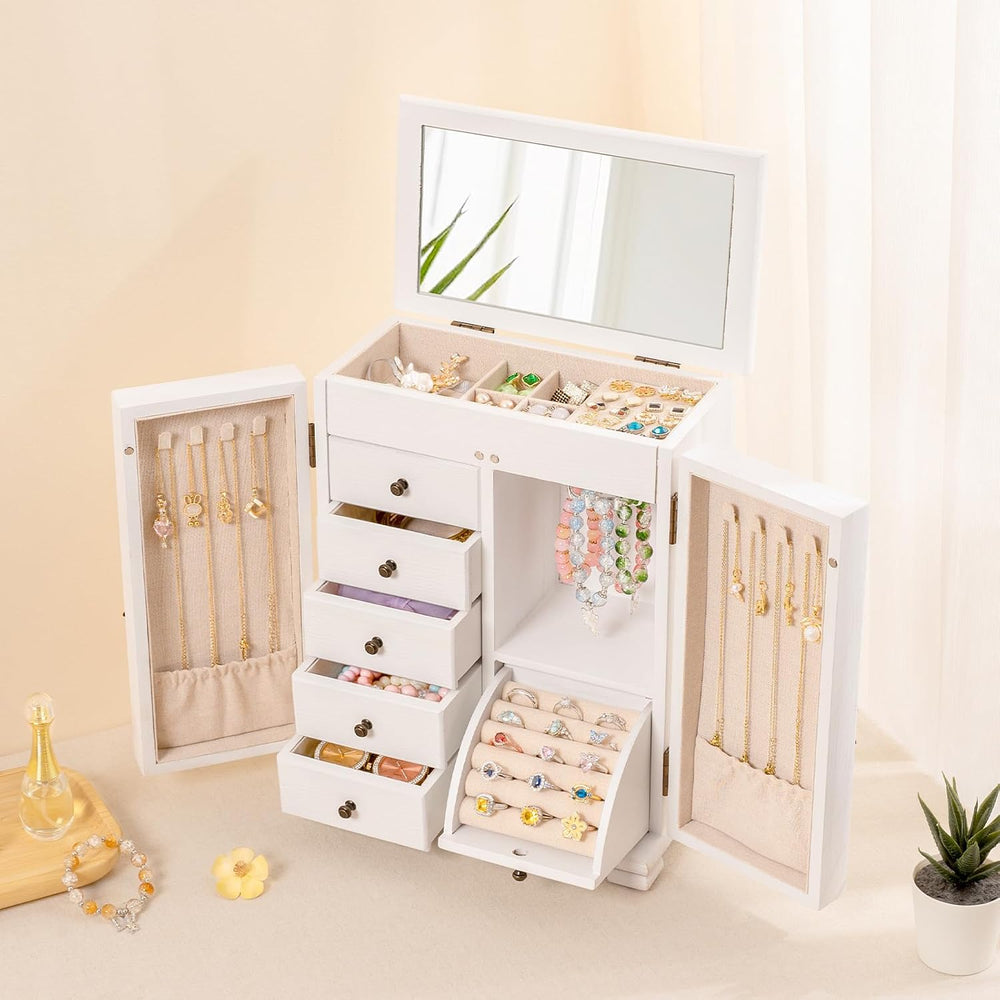 Jewelry Box Organizer for Women, Wooden jewelry boxes & organizers