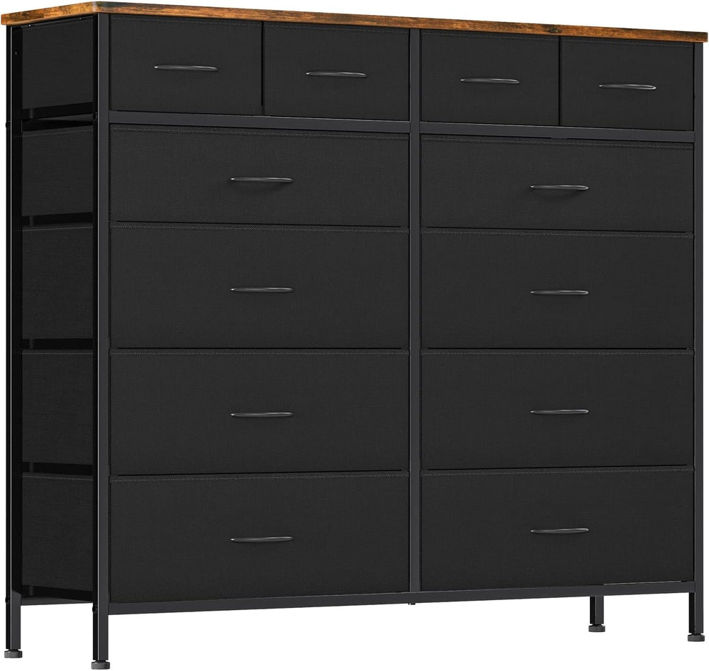 VASICAR Large Dresser for Bedroom with 12 Drawers, Tall Fabric Dressers