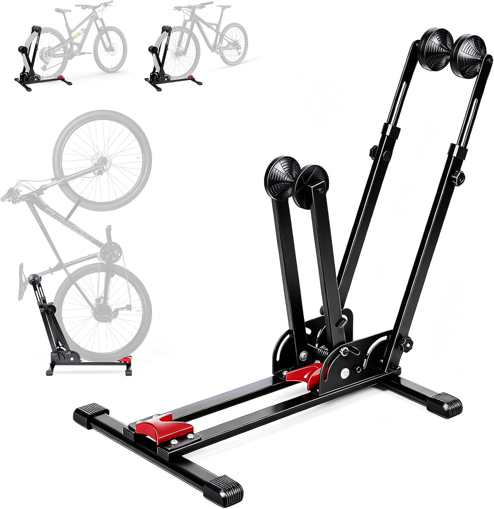 WSDCAM Bike Stand, 2-in-1 Vertical & Horizontal Storage Rack, Foldable Ad...