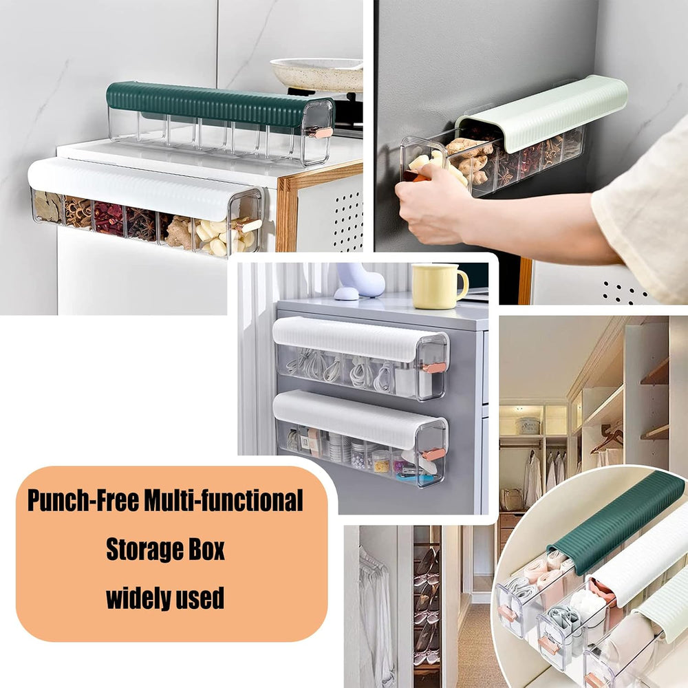 FETNHU Punch-Free Multi-functional Storage Box, 2023 New Hanging Plastic Draw...