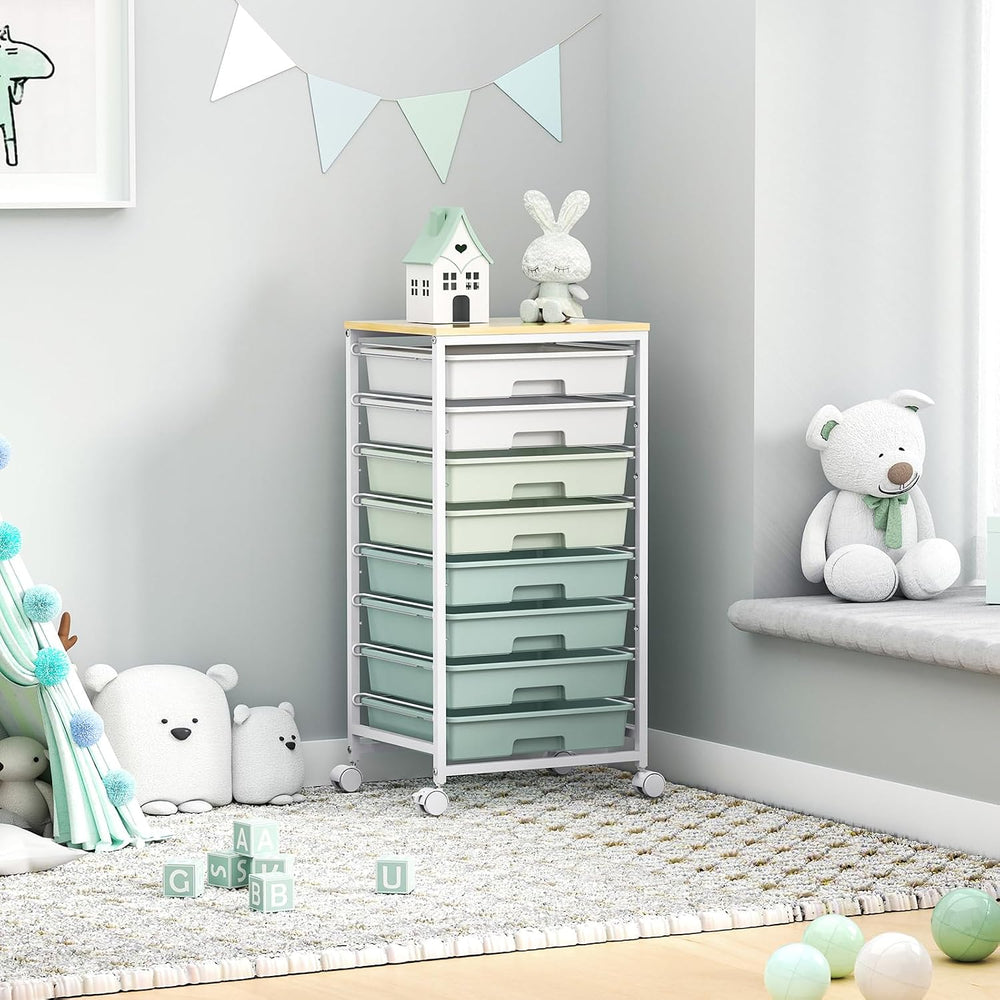 SYKIARIOL Rolling Cart with Drawers,Craft Organizers and Storage, Green
