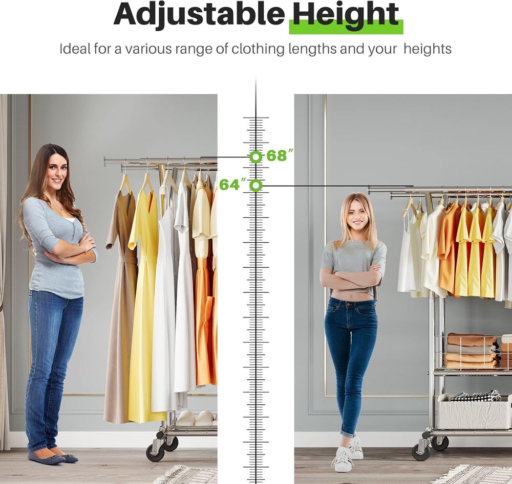 HOKEEPER Clothing Rack Heavy Duty Clothes Rack for Hanging Clothes Adjustable...