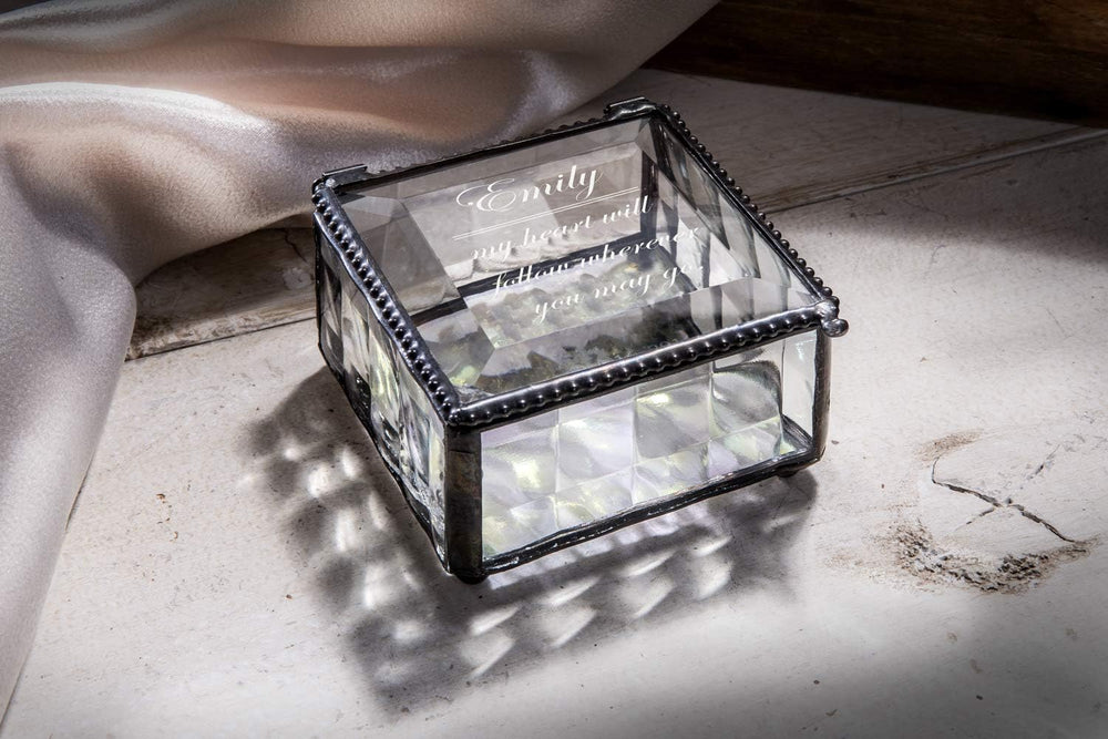 Personalized Jewelry Box Decorative Vanity Display Case Storage Organizer Kee...