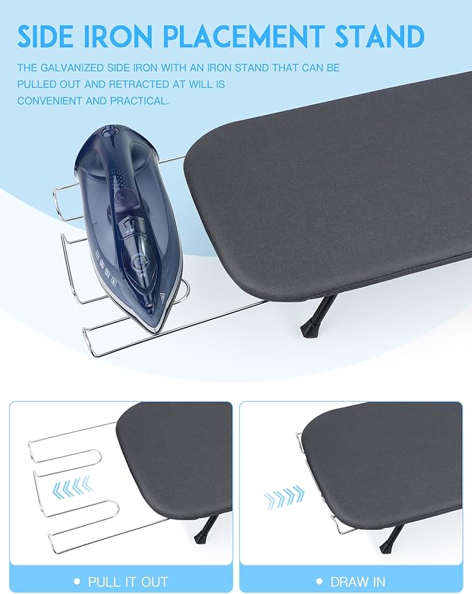 BiJun Small Ironing Board, Foldable Table Top Ompact Portable Mini Ironing - Image 6
