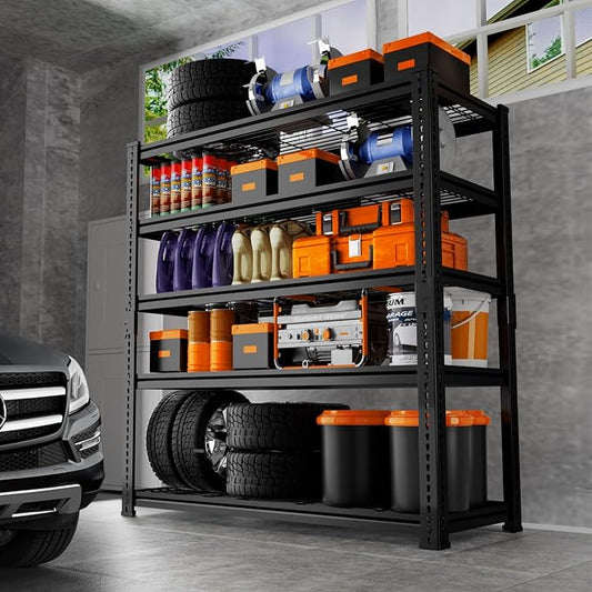 Storage Shelves Heavy Duty, 5-tier Adjustable Metal Industrial Utility Shelf - Image 2