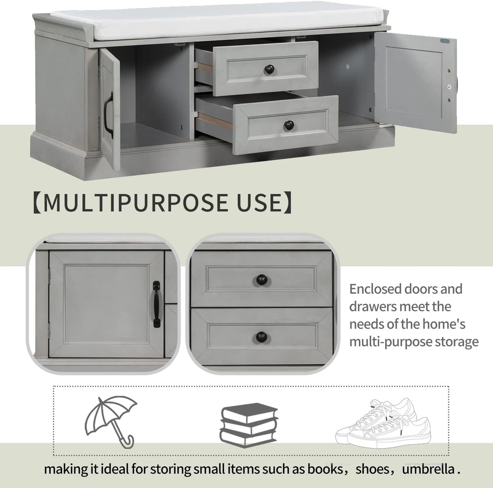 Storage Bench Entryway Bench Shoe Bench Storage Ottoman Cabinet