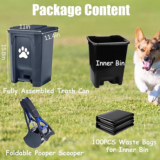 Dog Poop Trash Can Outside - Image 7