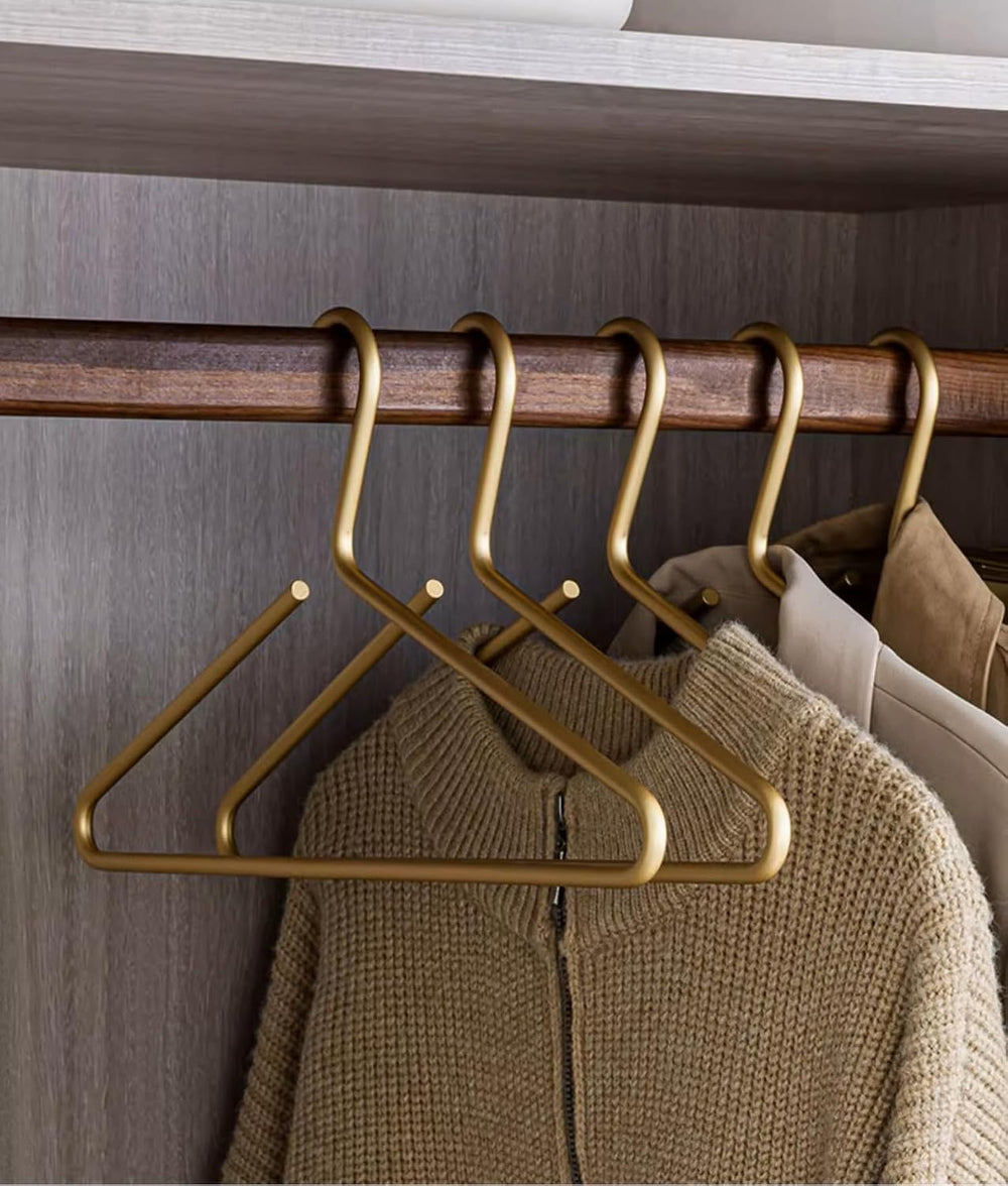 Premium Matte Gold Aluminum Coat Hangers 10 Piece Set, 16.5” Extra Smooth &am...